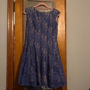 Julian Taylor Royal Blue Lace Dress